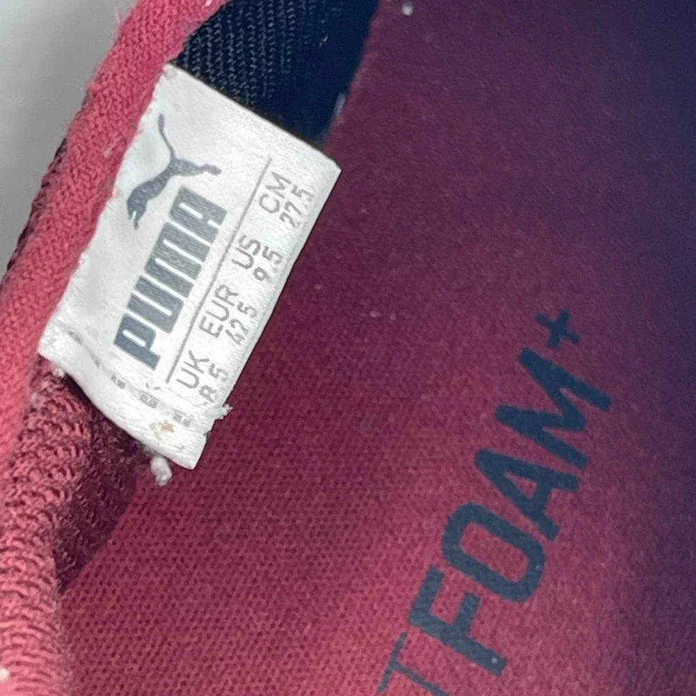 Puma NRGY Neko Knit Sneakers Men's Size 9.5 Burgundy Red Running Soft Foam Shoes